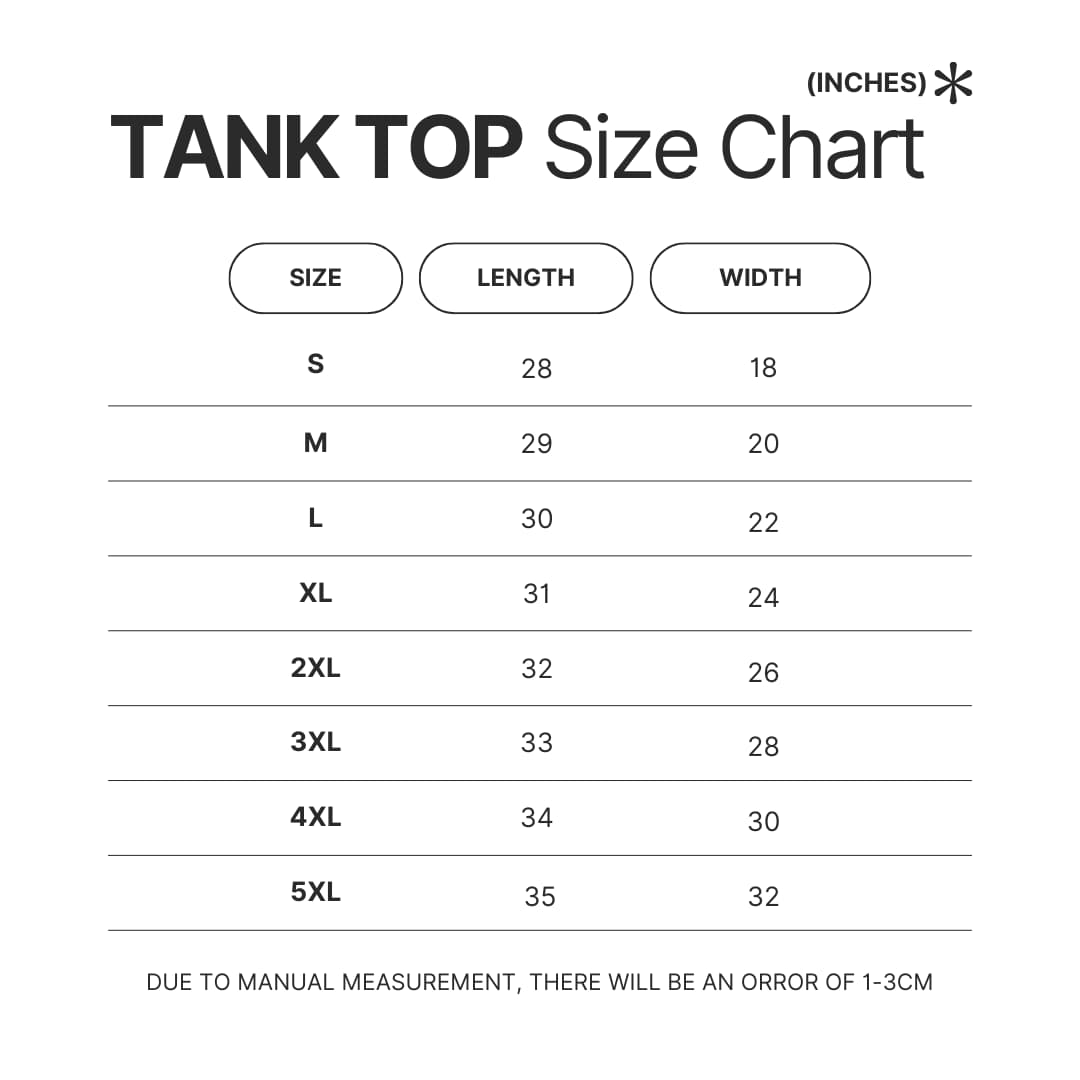 Tank Top Size Chart - Game Grumps Shop