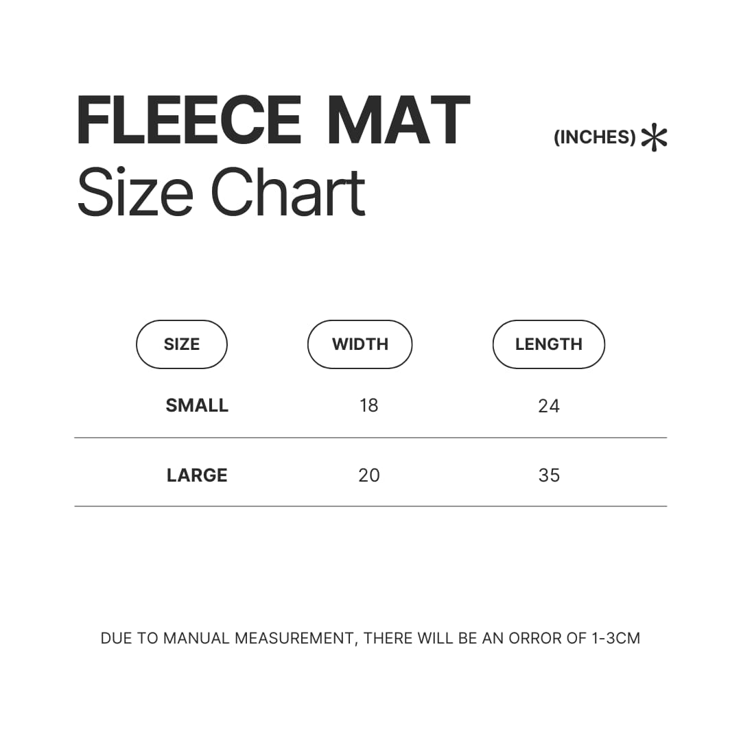 Fleece Mat Size Chart - Game Grumps Shop