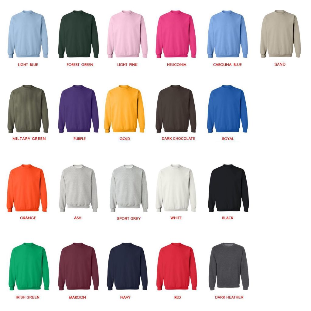 sweatshirt color chart - Game Grumps Shop