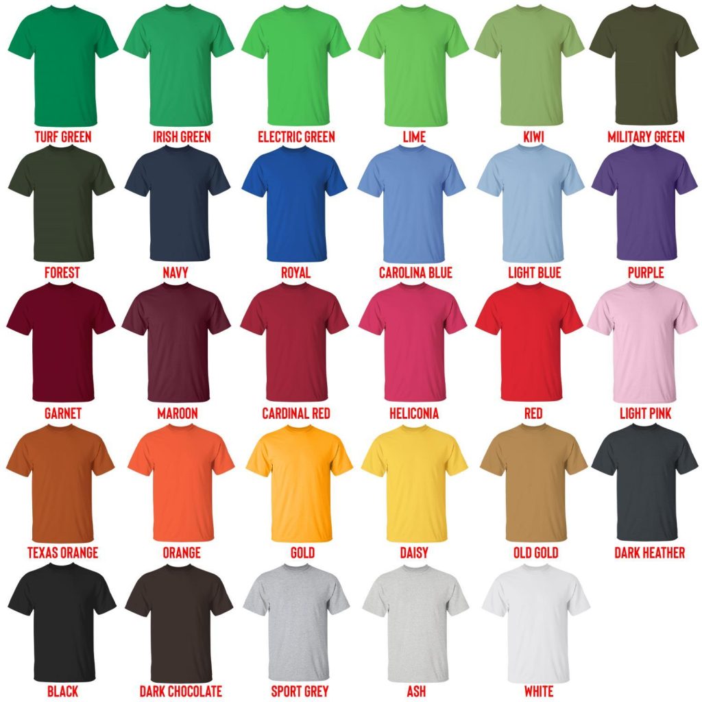 t shirt color chart - Game Grumps Shop