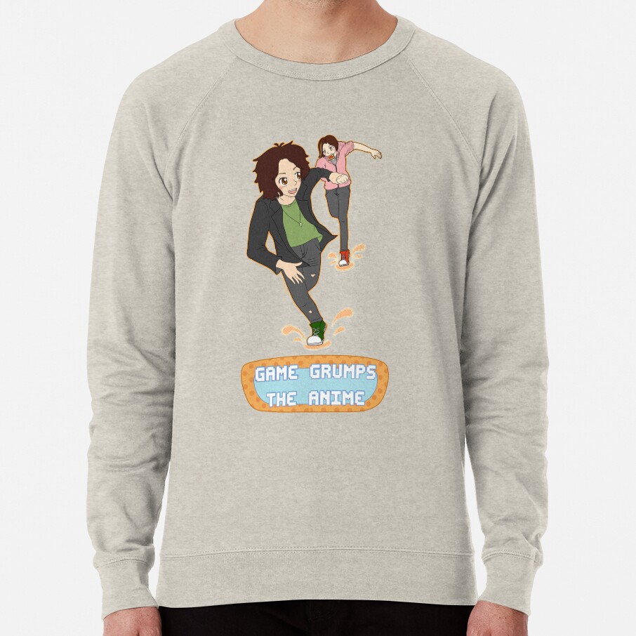 ssrcolightweight sweatshirtmensoatmeal heatherfrontsquare productx1000 bgf8f8f8 6 - Game Grumps Shop